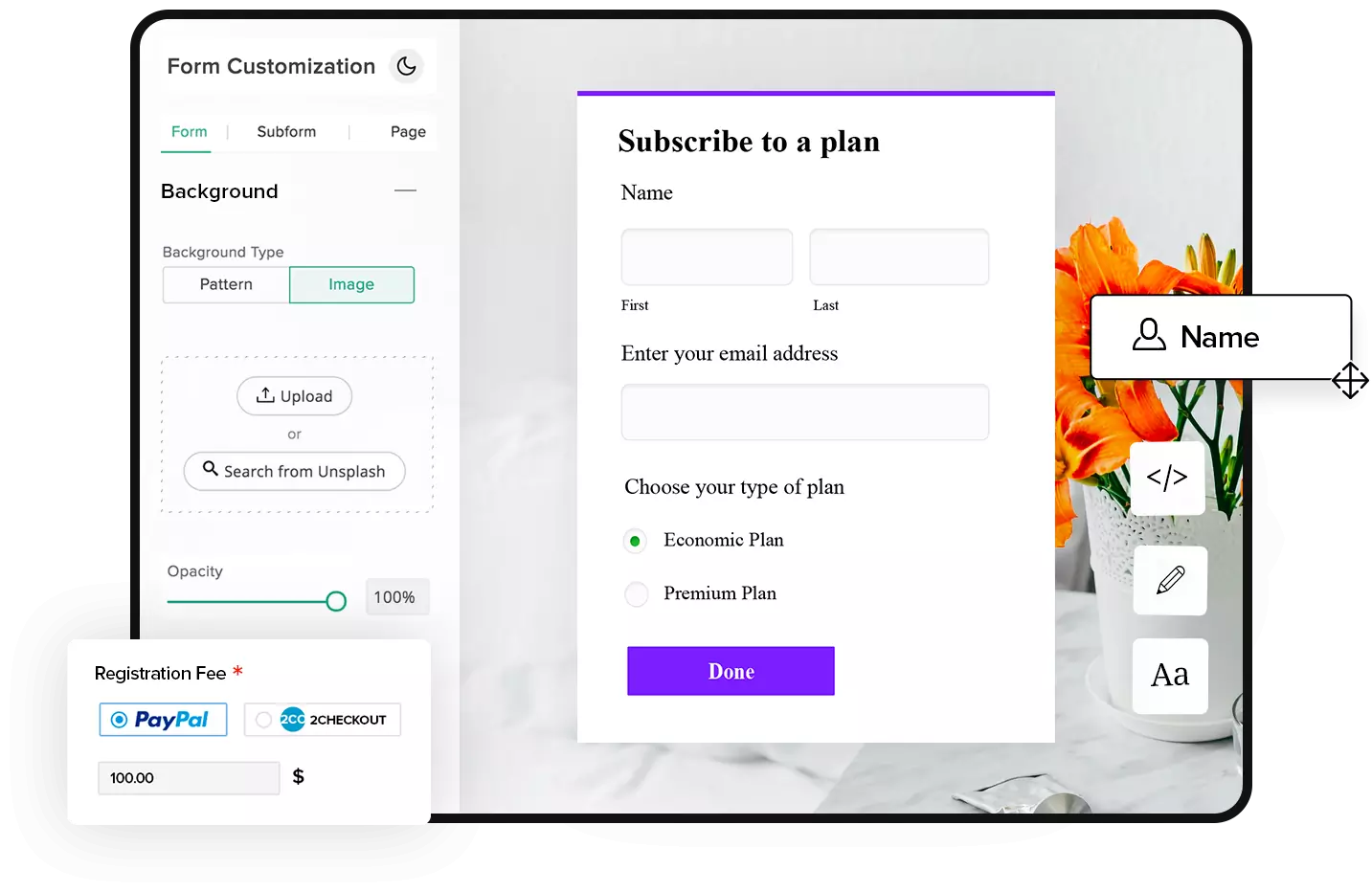Zoho Forms customization