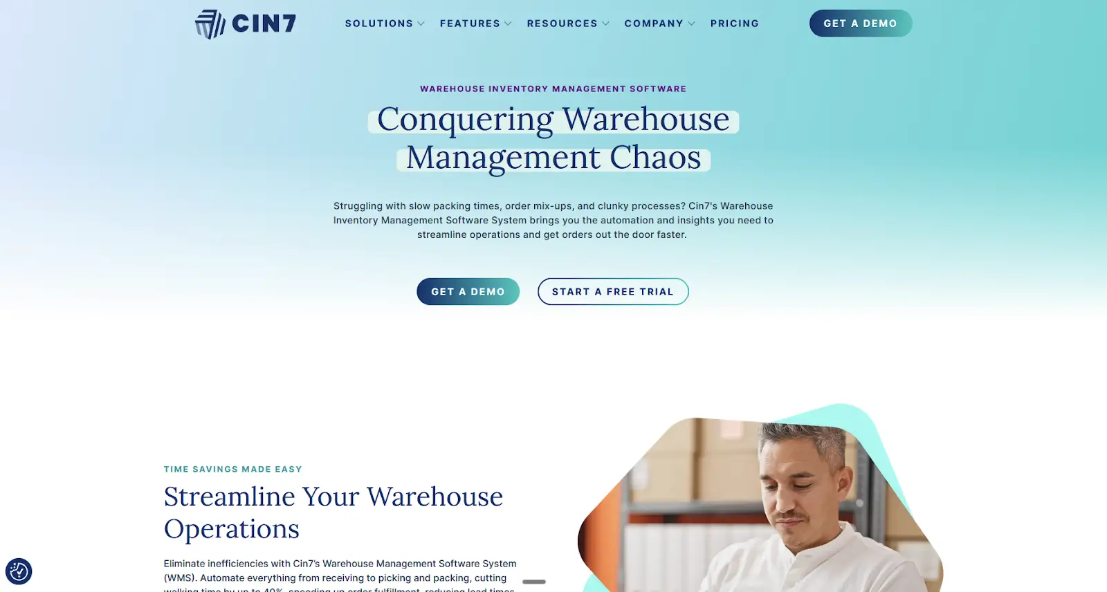 Cin7 website for inventory management