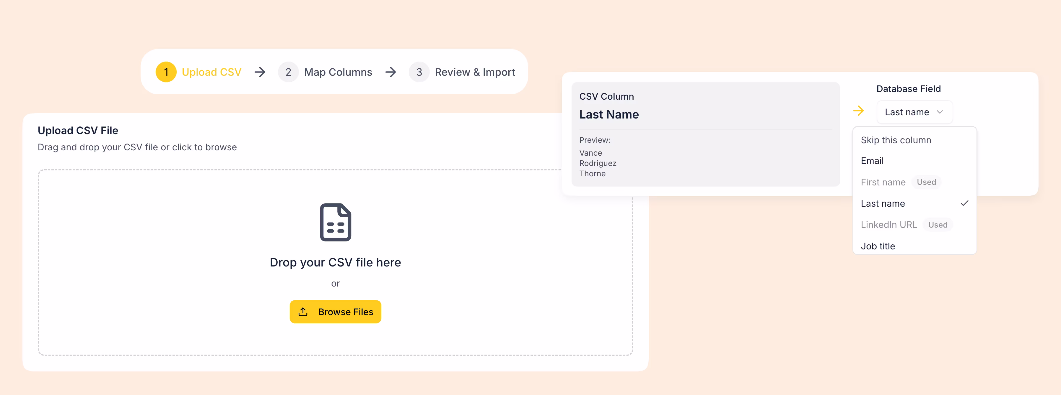 The vibe coded CSV uploader block