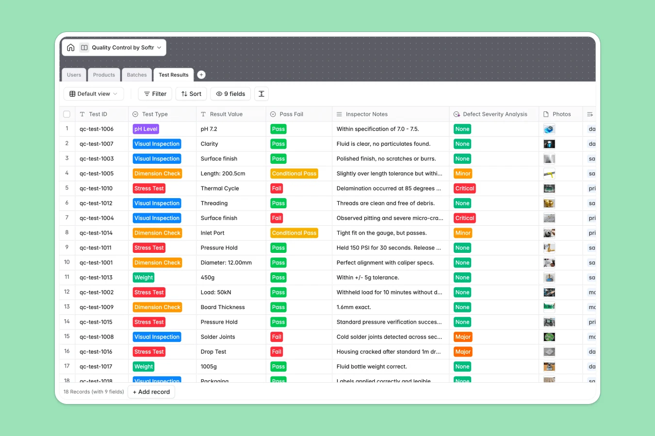 quality control database