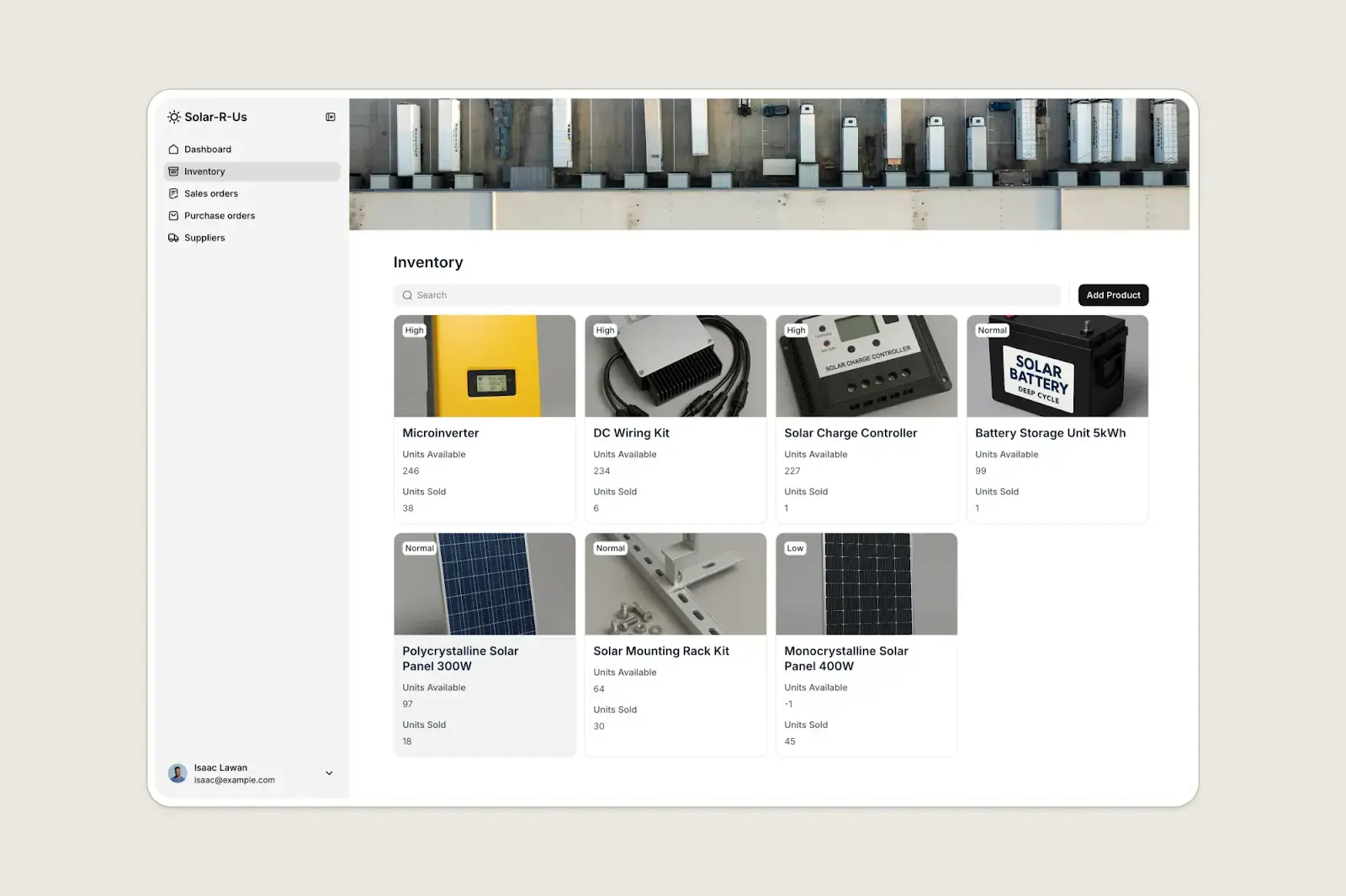 Softr inventory management template