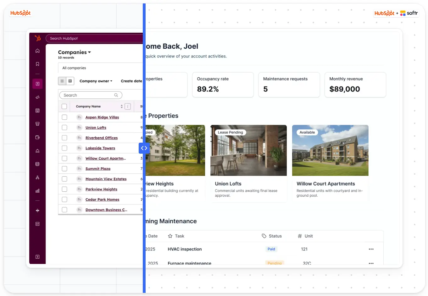Create Hubspot portals with Softr