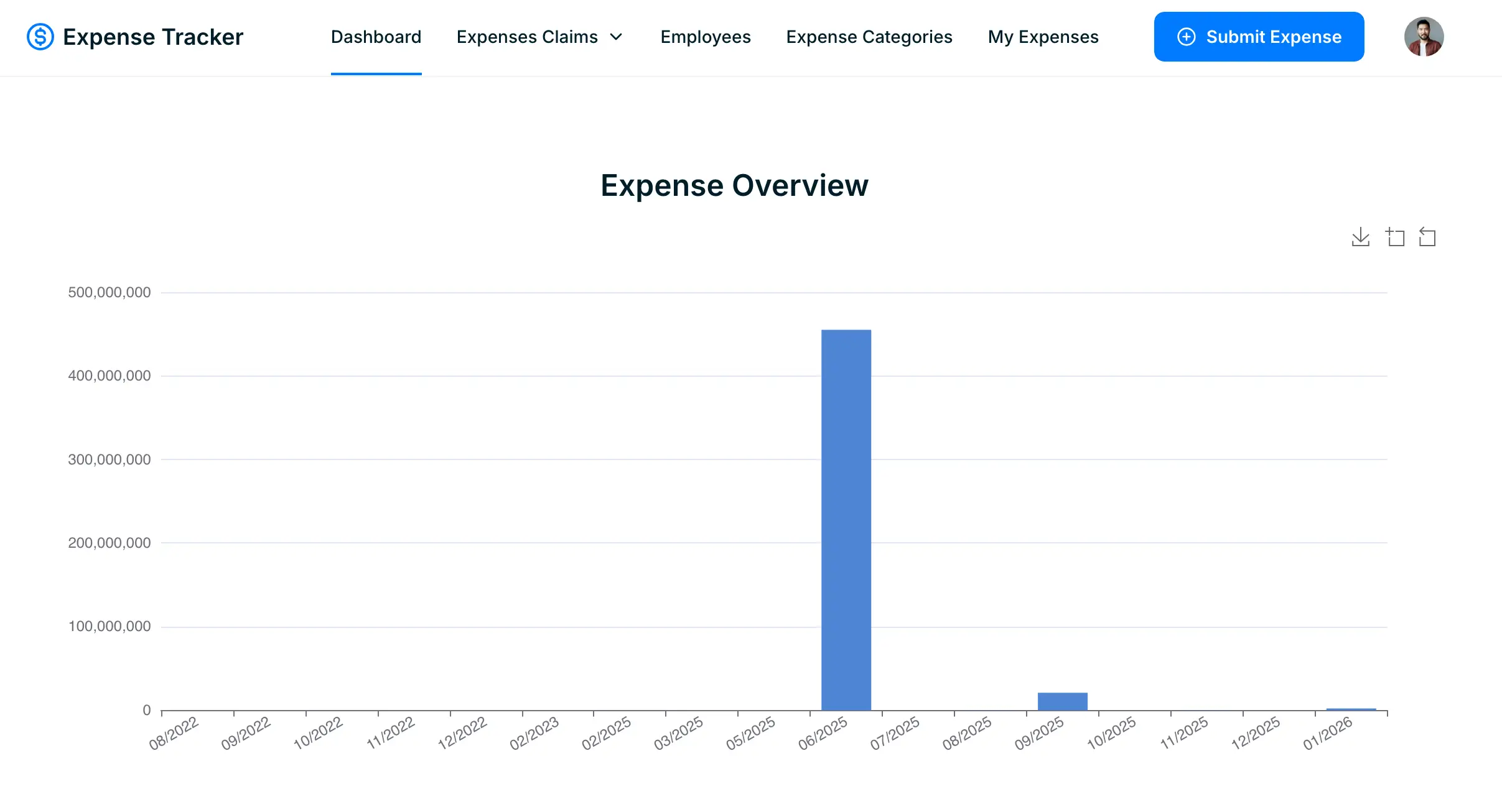 Financial management app interface
