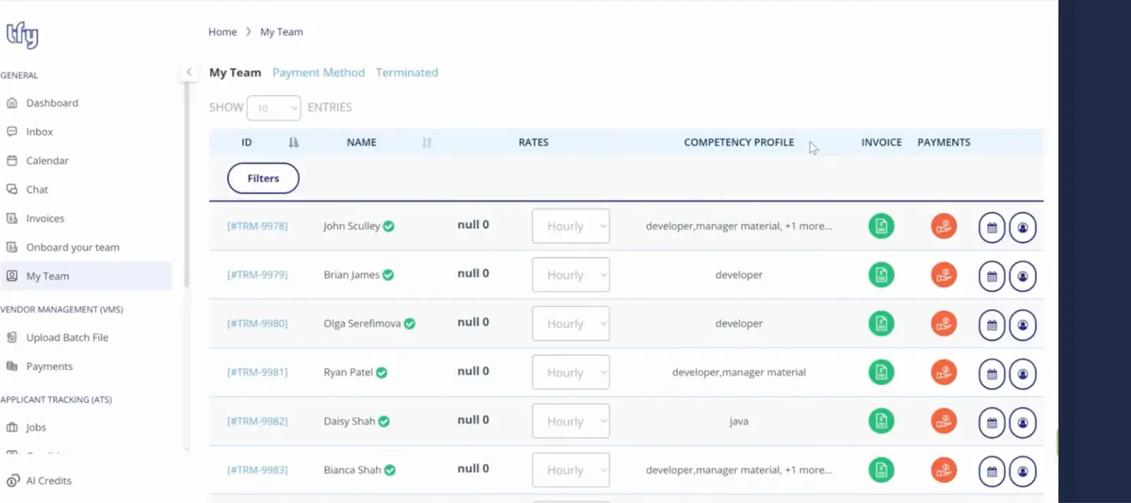 Transformify vendor management