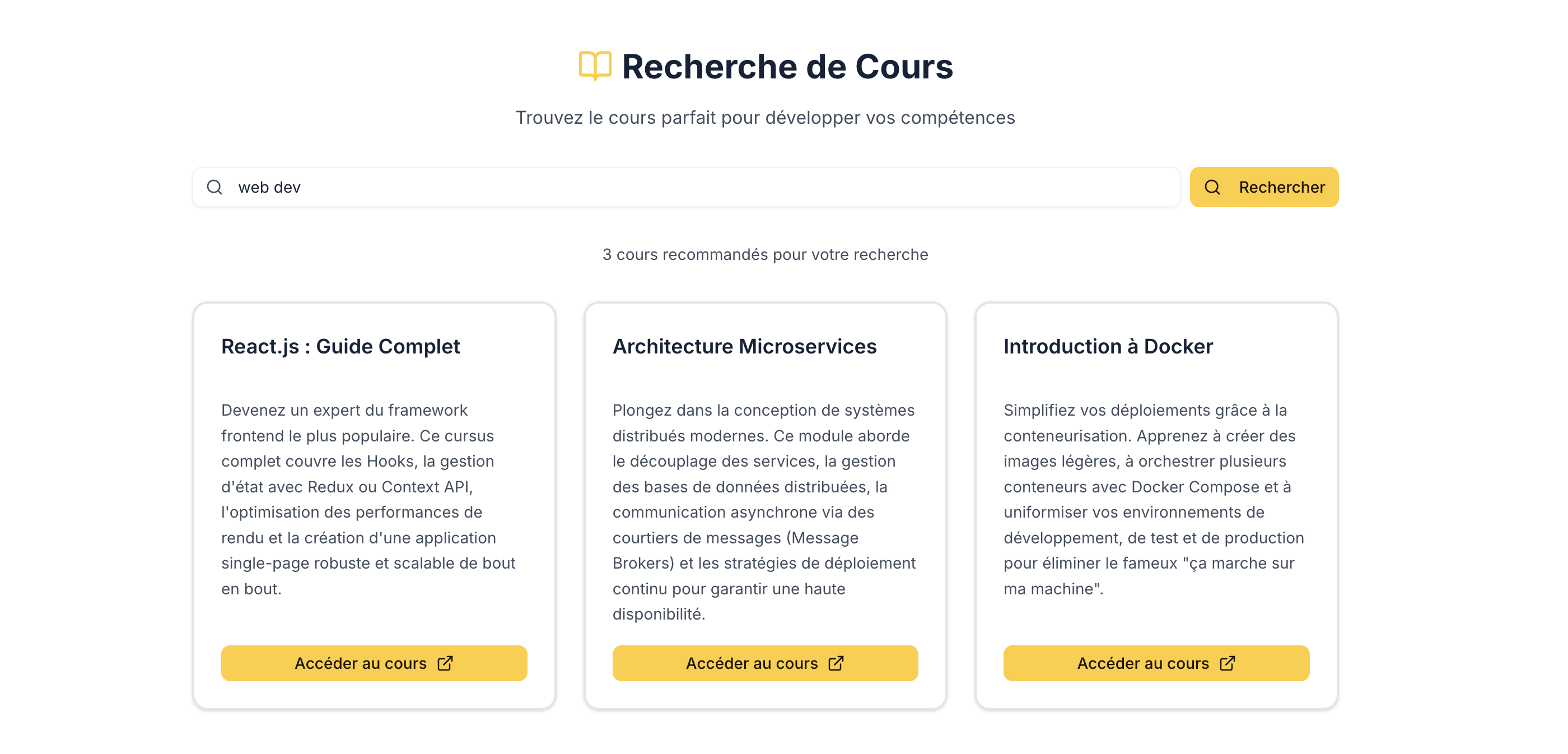 AI-powered search experience