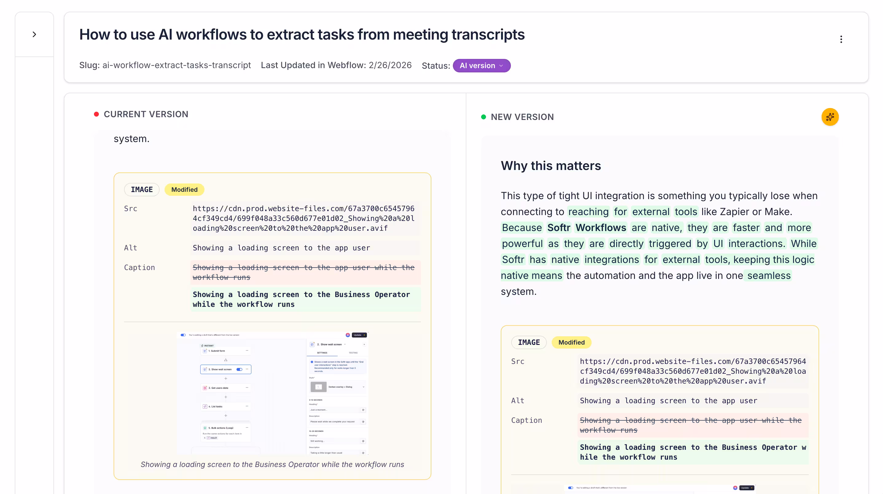 Human in the loop for AI diffs reviews