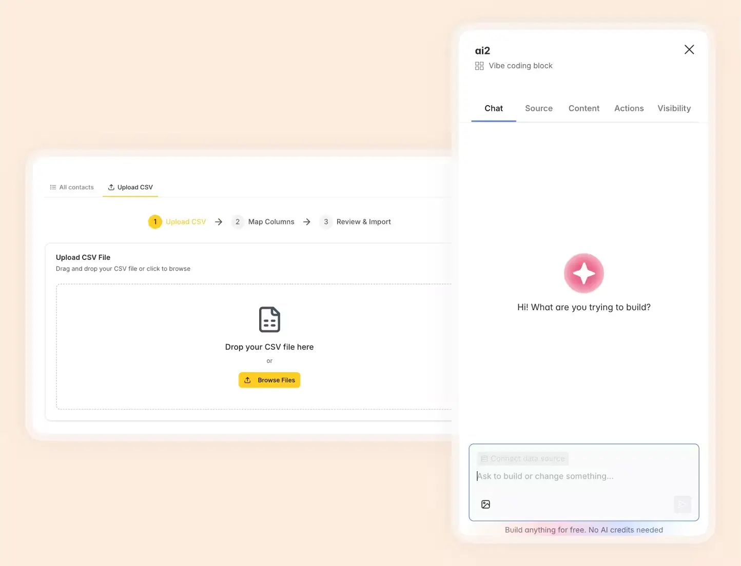 Softr Vibe Coding block 