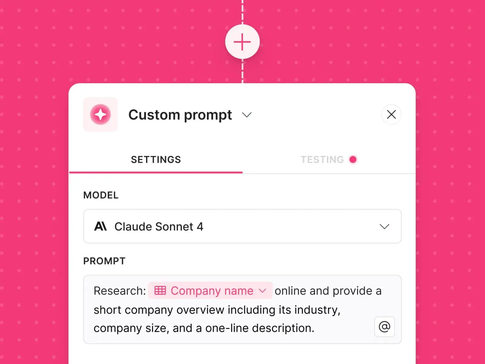 AI action in Softr Workflows