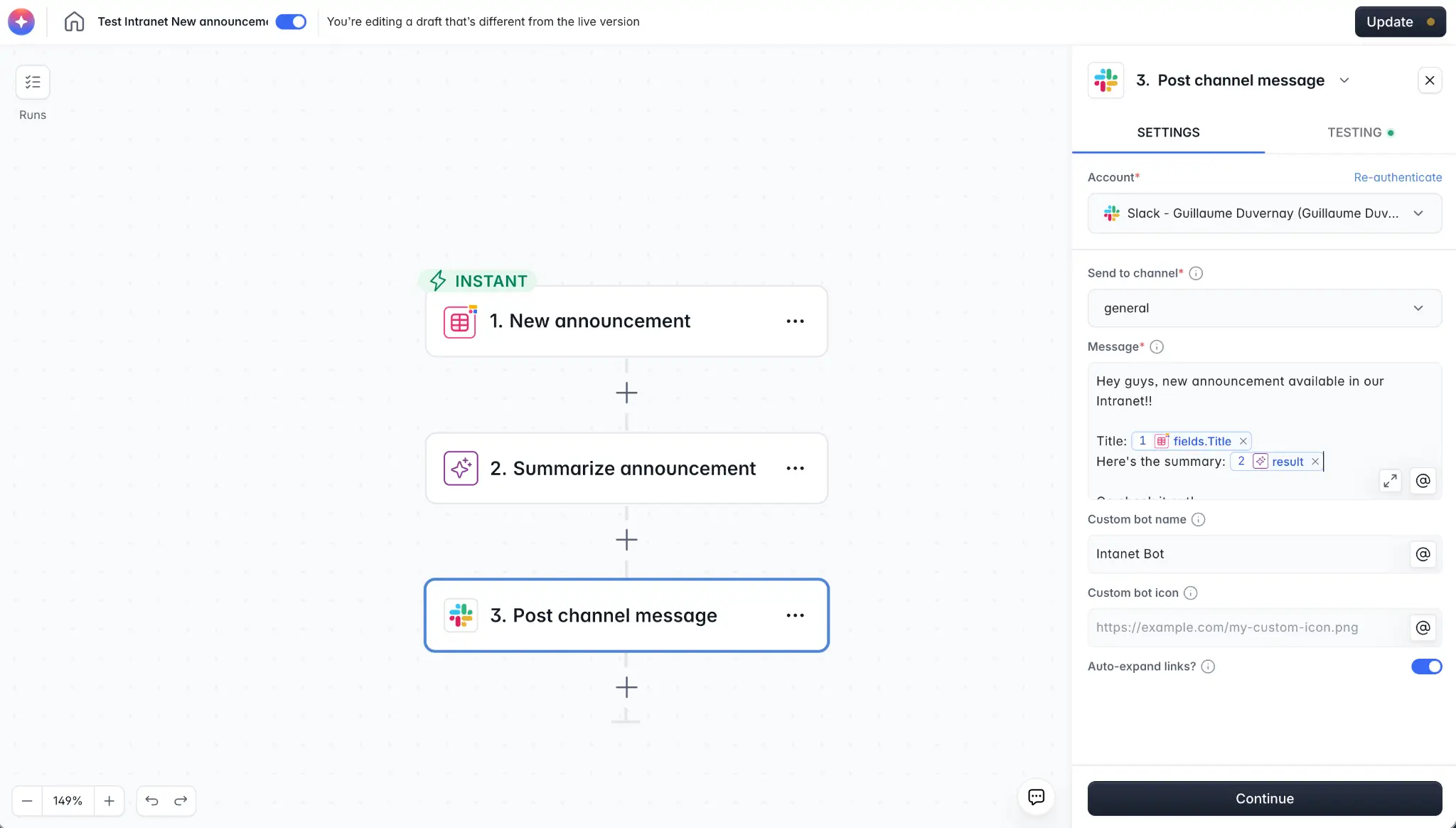 AI-powered summaries for Slack notifications