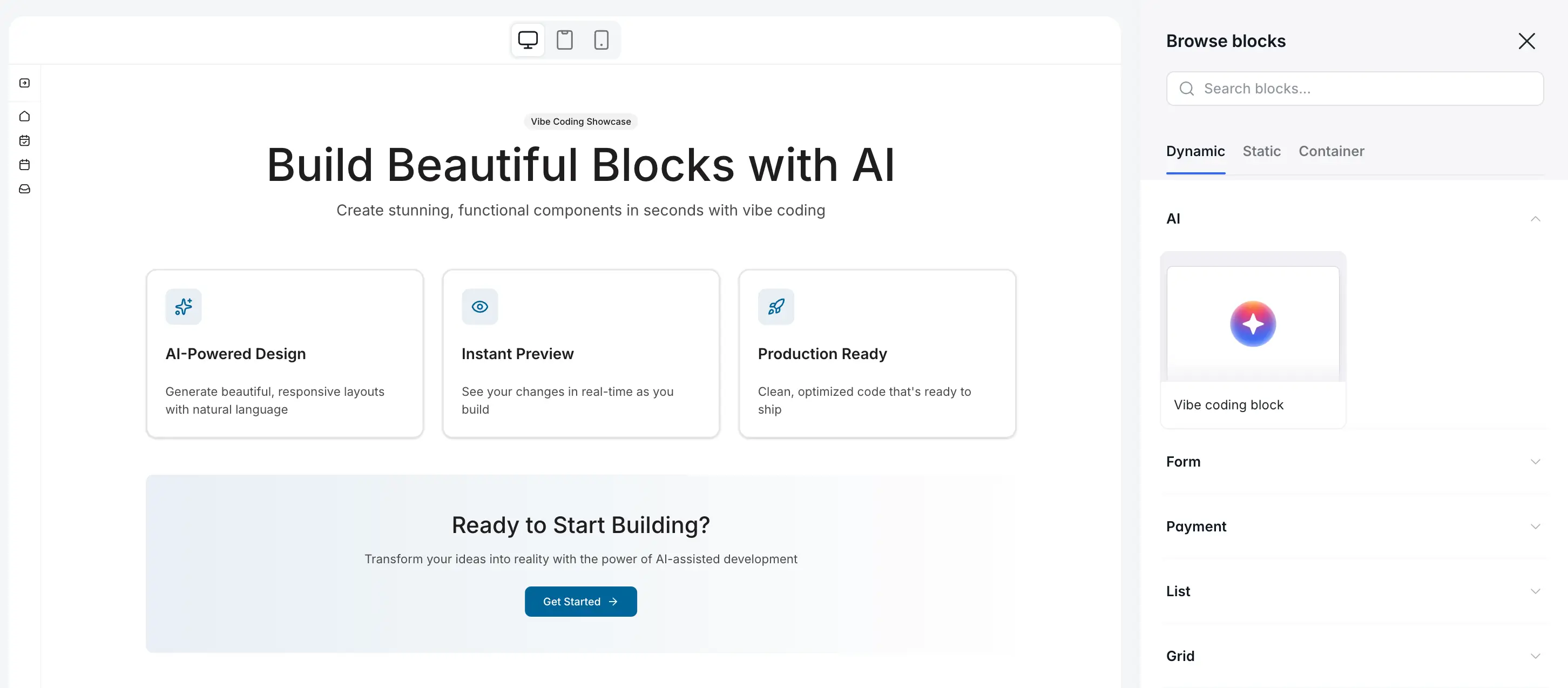 Softr' Vibe Coding block
