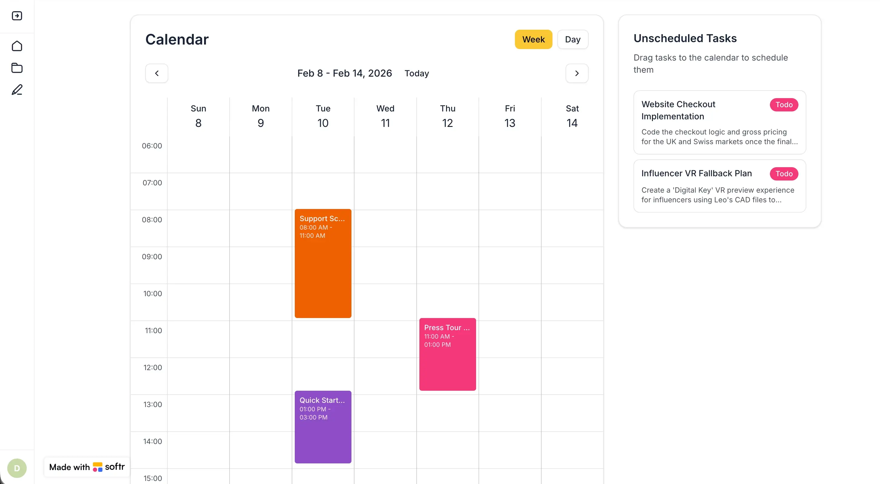 AI meeting task manager with calendar
