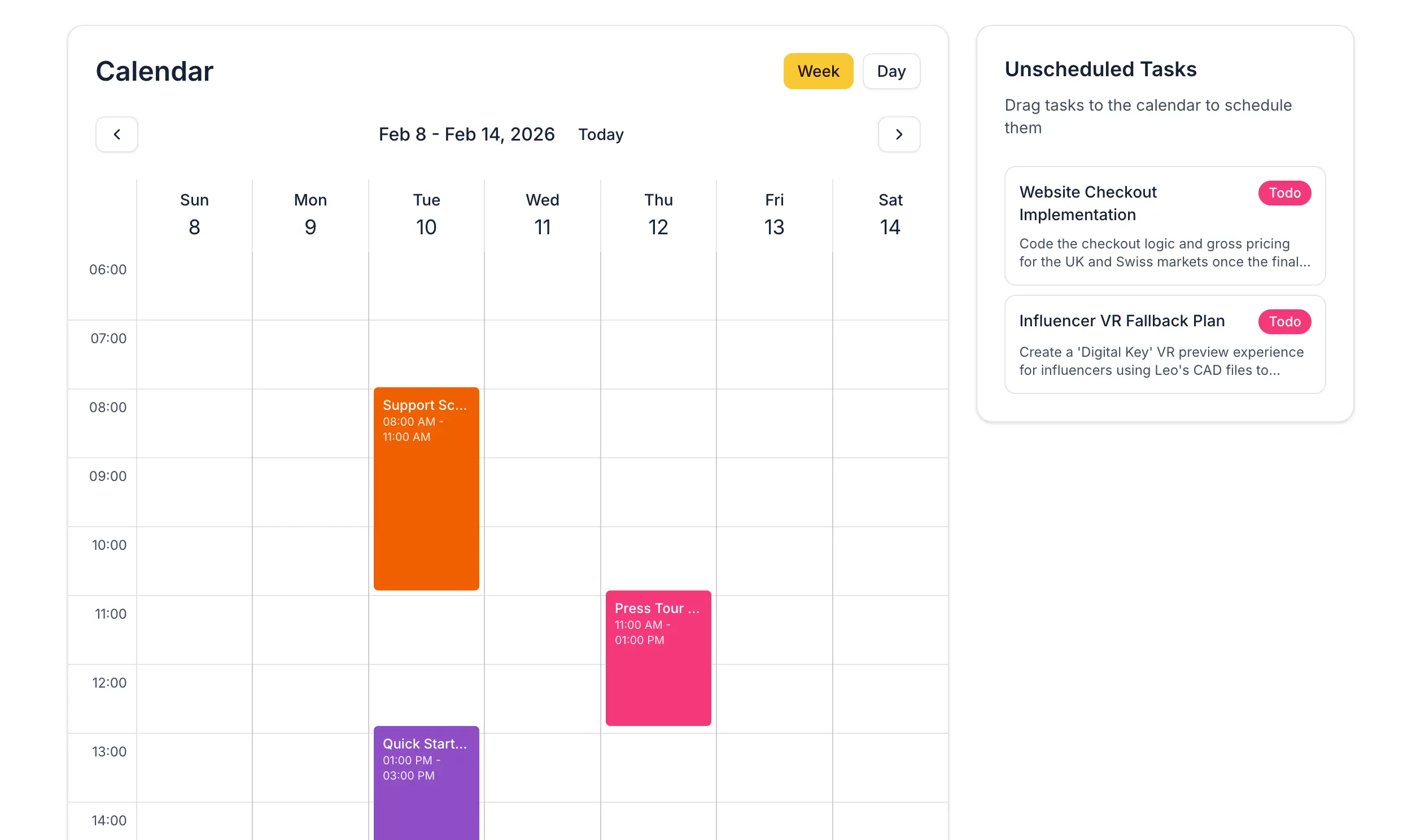 Softr calendar pipeline