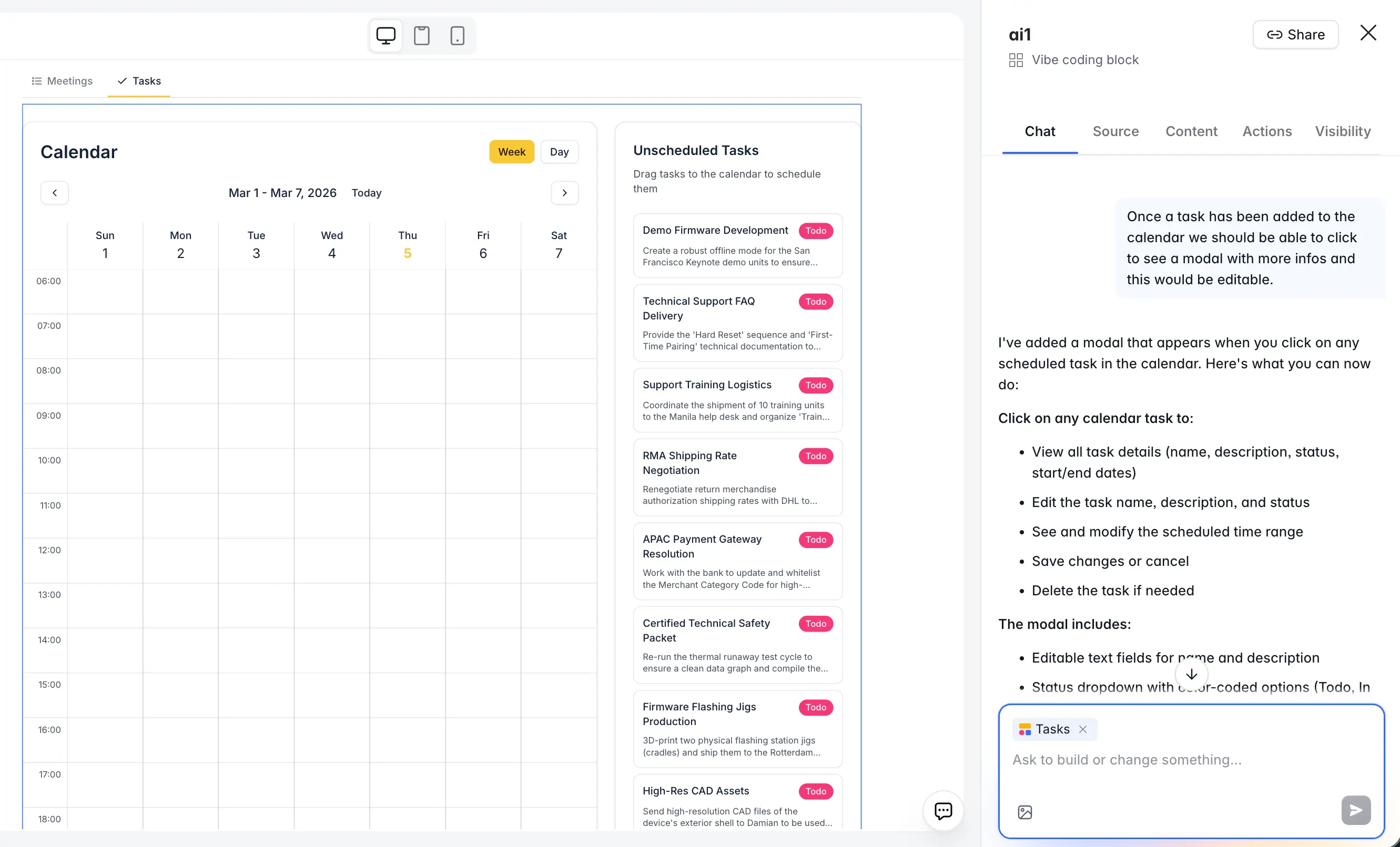 Calendar AI iteration