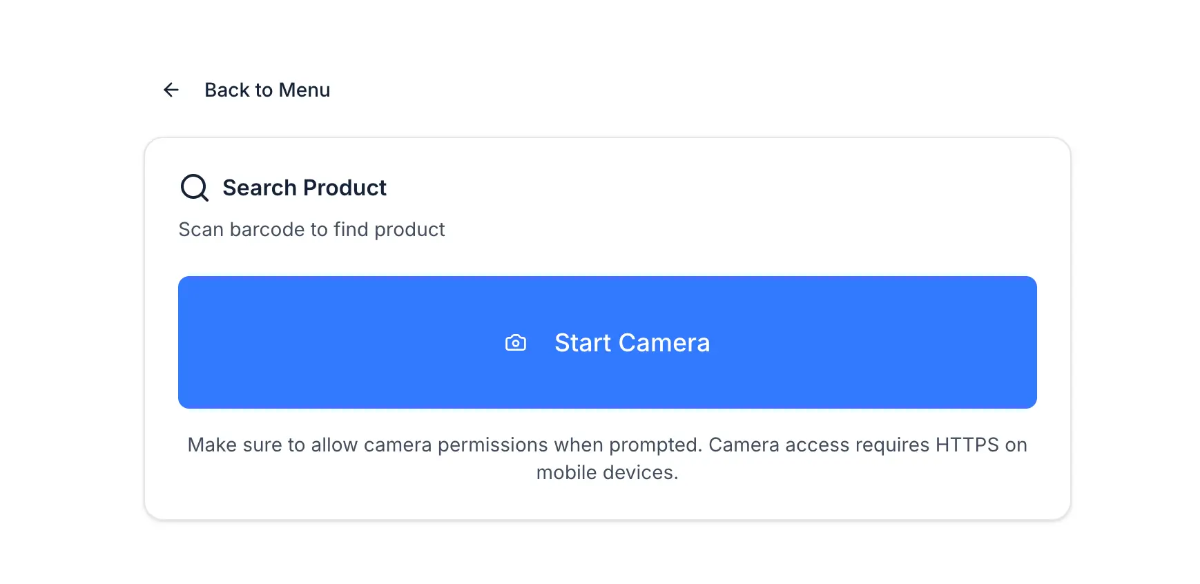 Product scanner in Softr