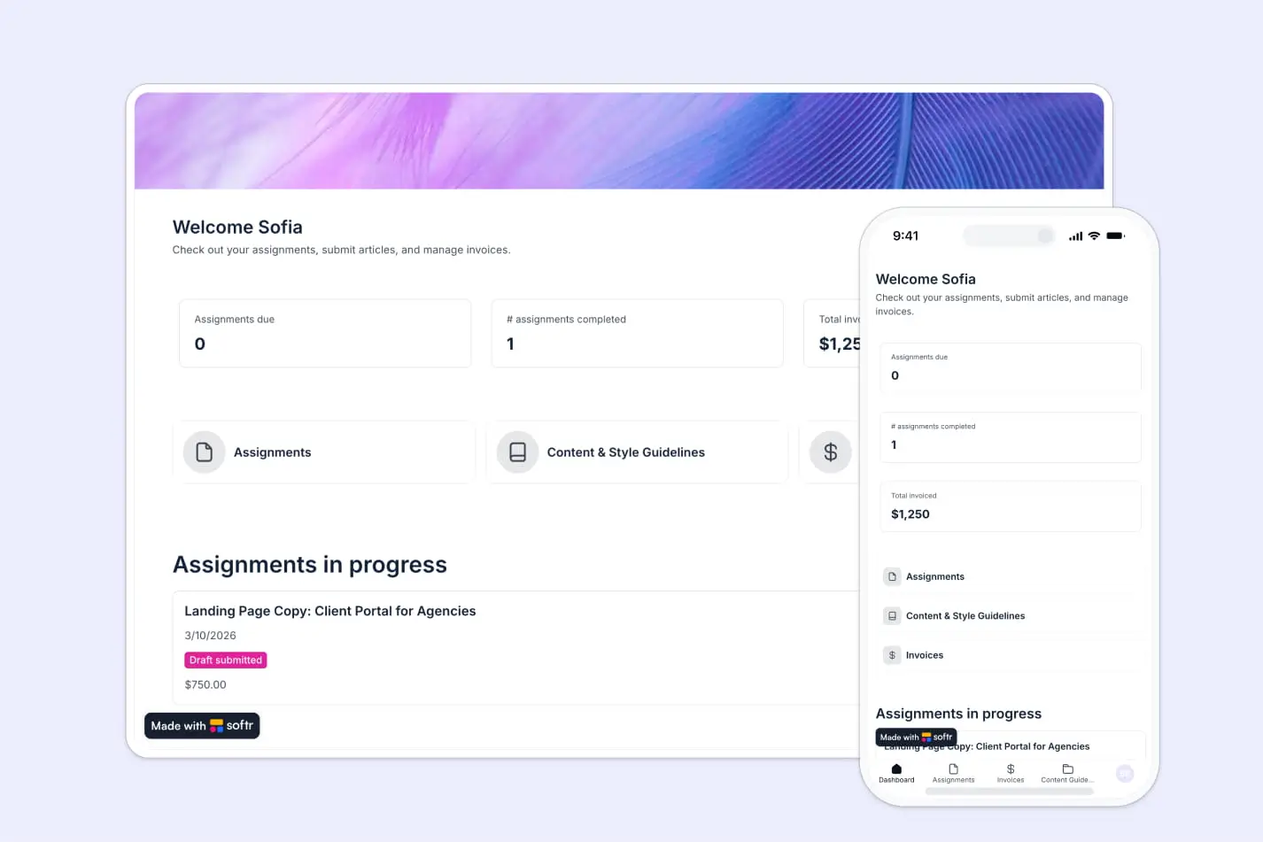 Softr Content Management Portal