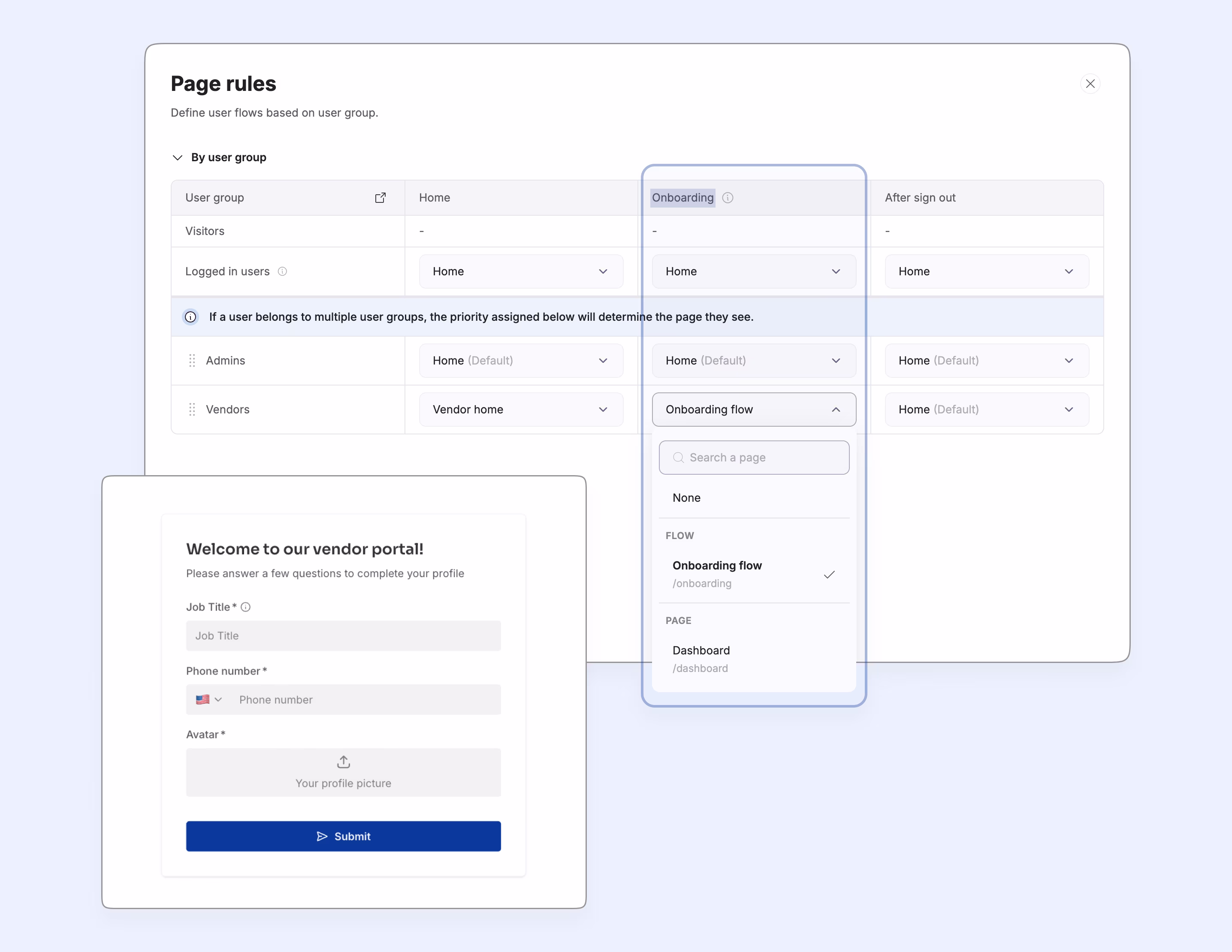 Implement a user onboarding flow in Softr no-code app