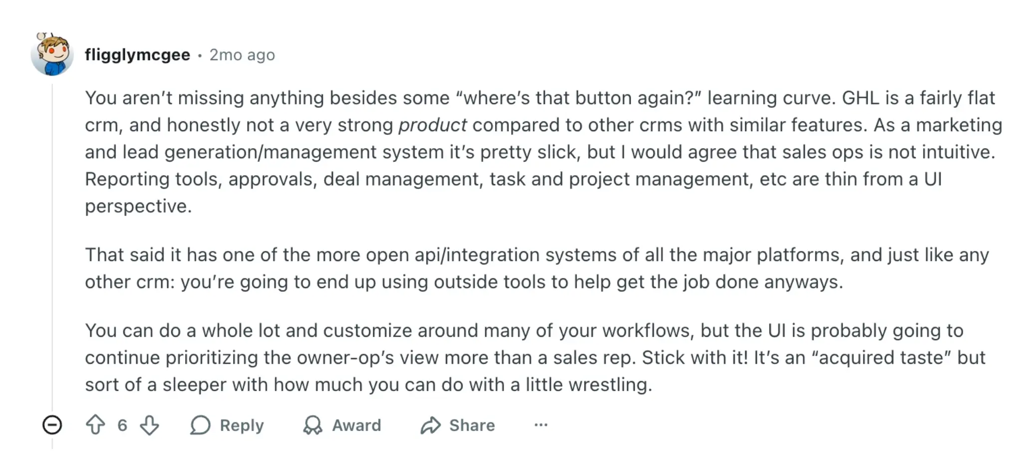 gohighlevel vs hubspot reddit discussions 2