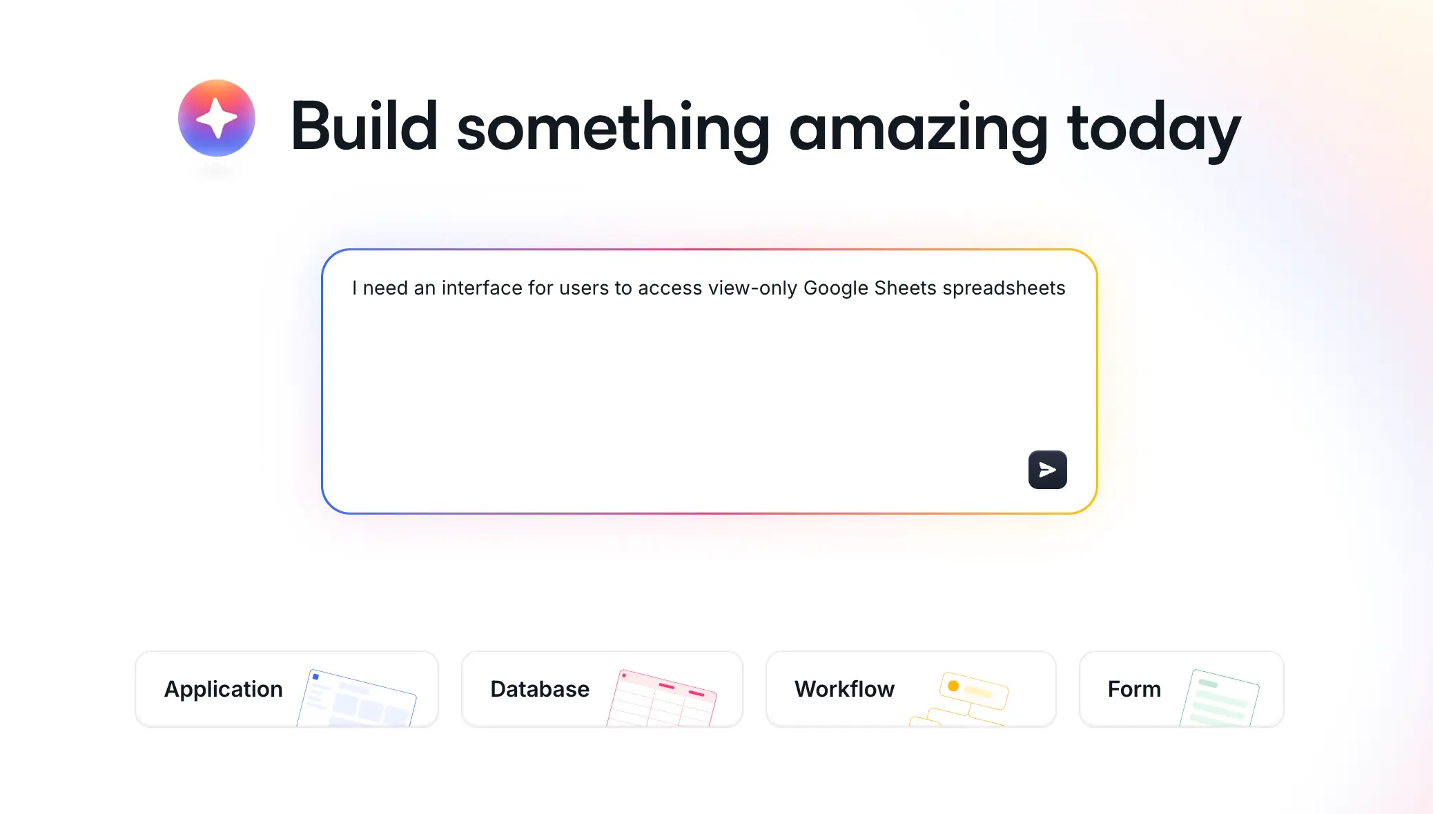AI Co-Builder prompt box