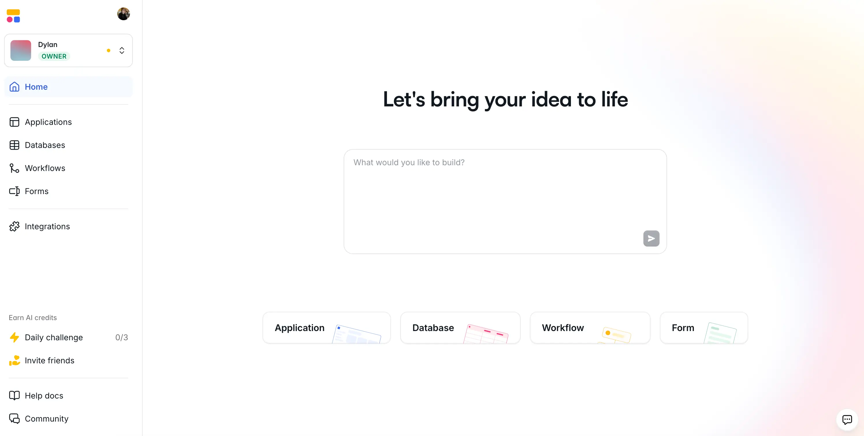 Softr's Studio dashboard interface