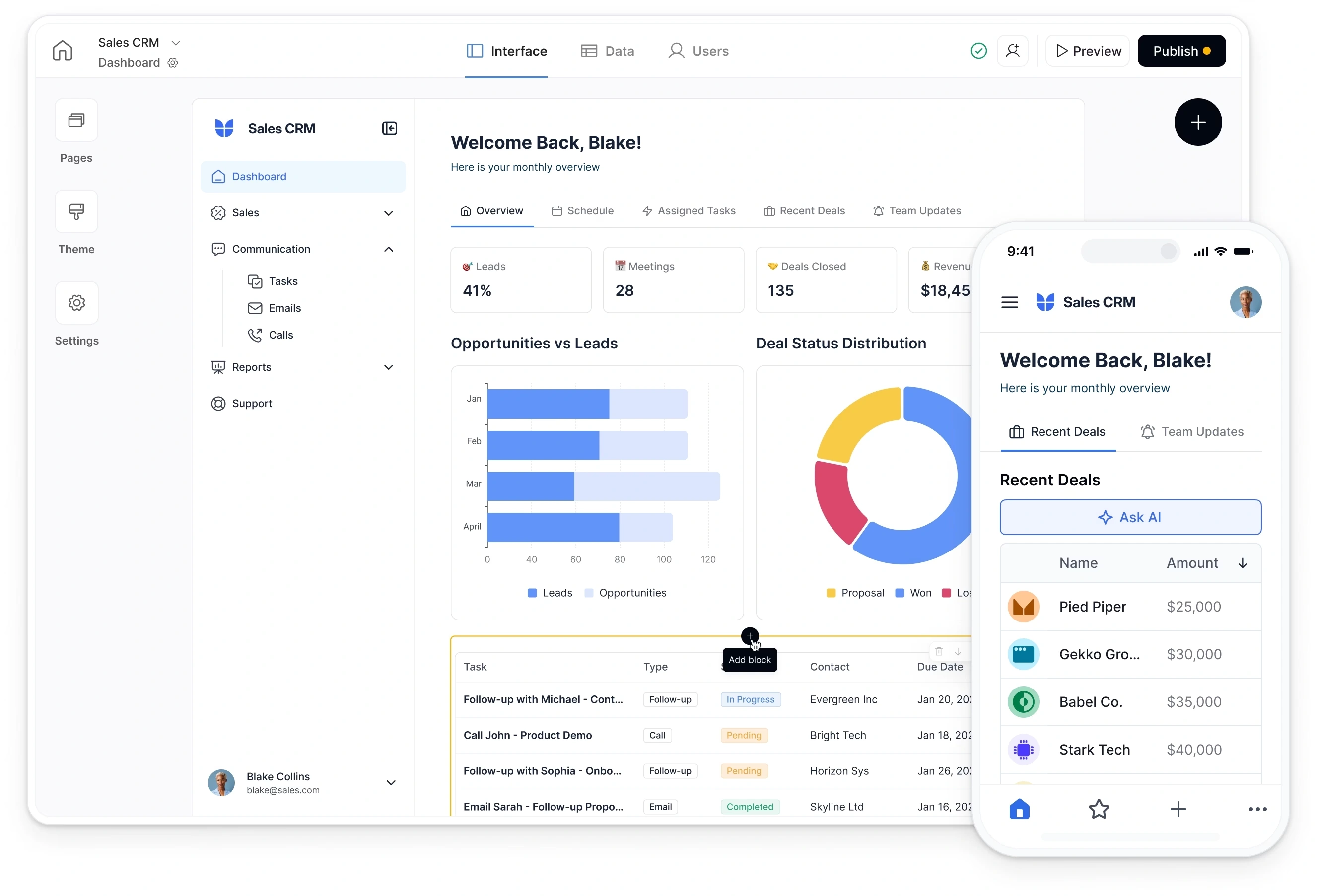 Softr studio: No-code app builder