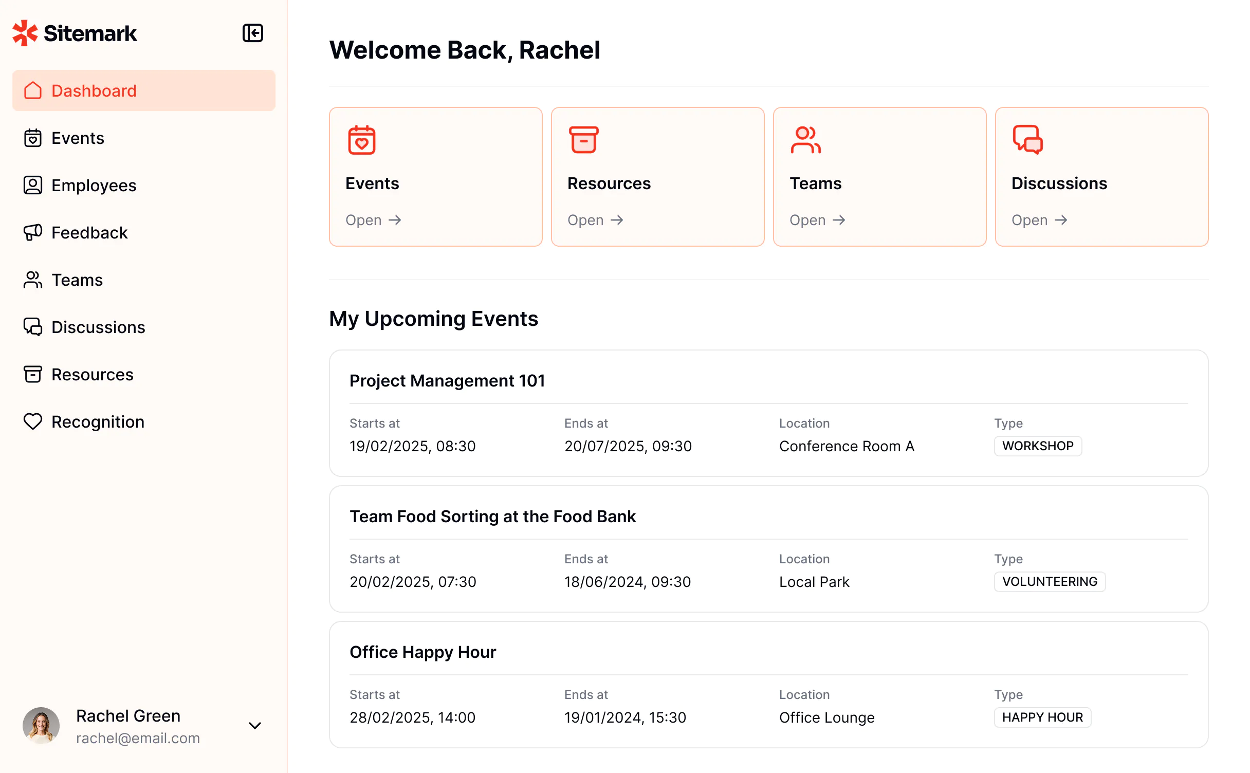 Custom team intranet app