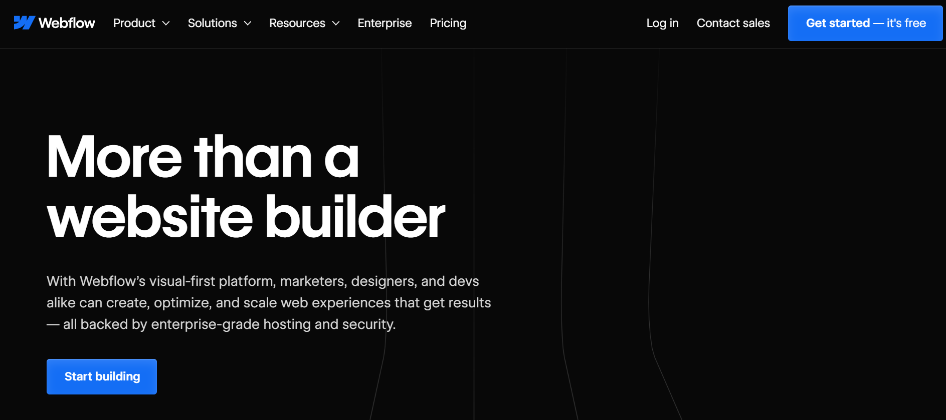 2. Webflow — best for building a CMS