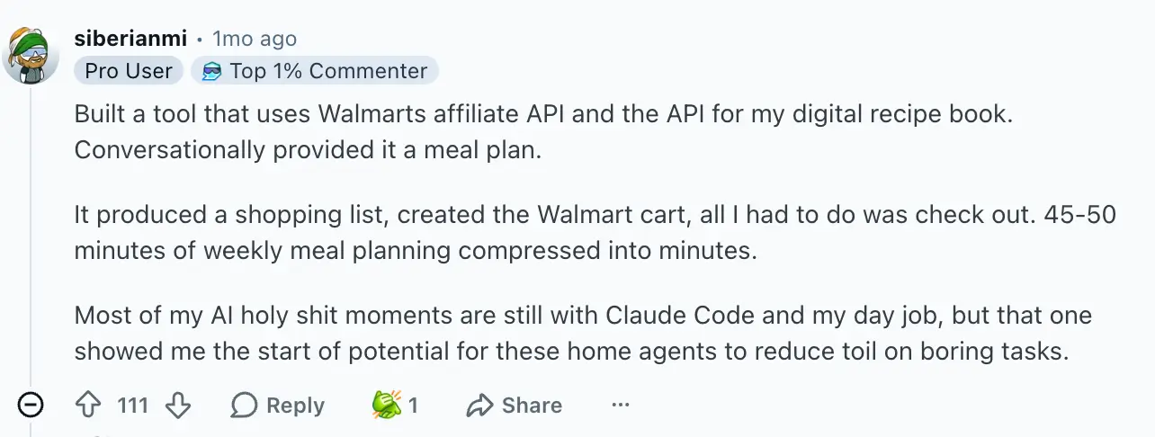Reddit user talks about use cases for OpenClaw