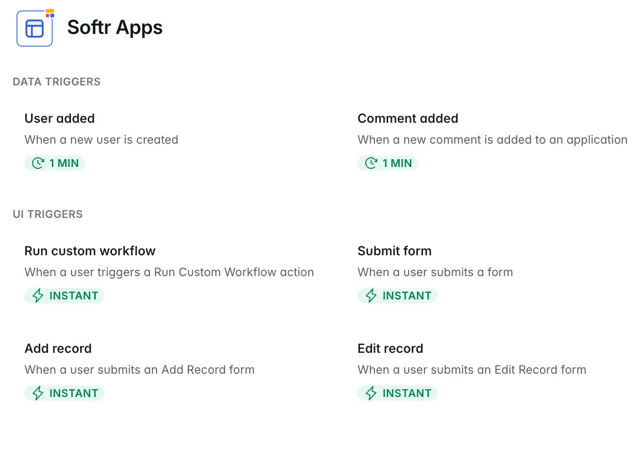 Softr app trig