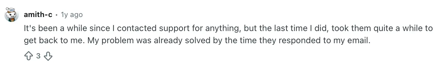 Reddit user talking about FlutterFlow's lack of support