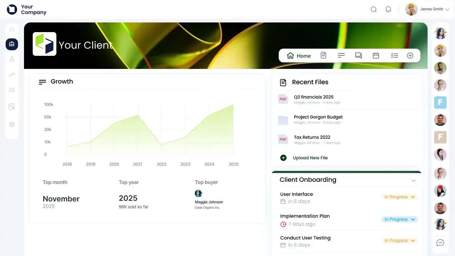 Clinked client growth homepage