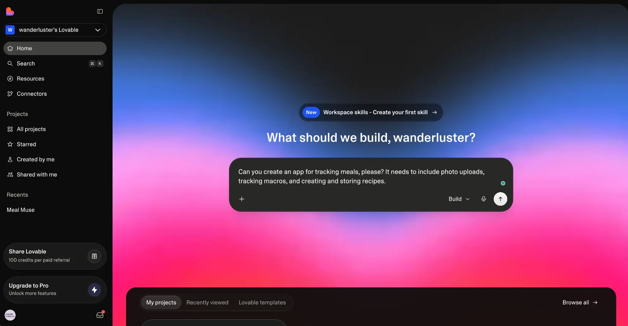 Lovable user interface