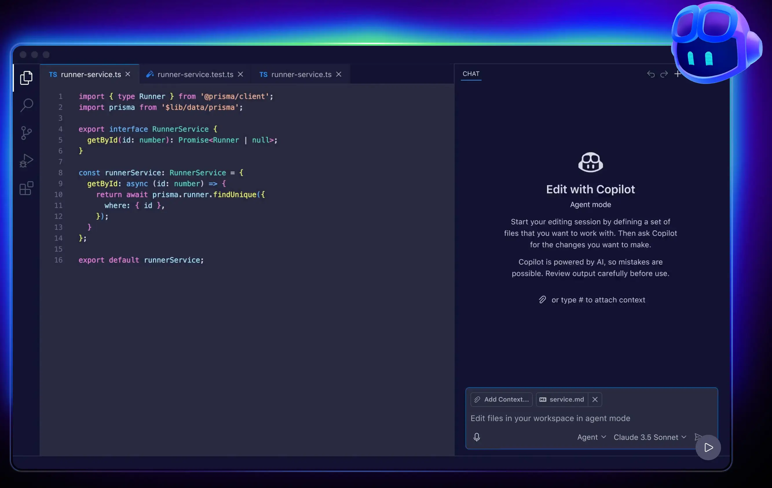 GitHub copilot generating code