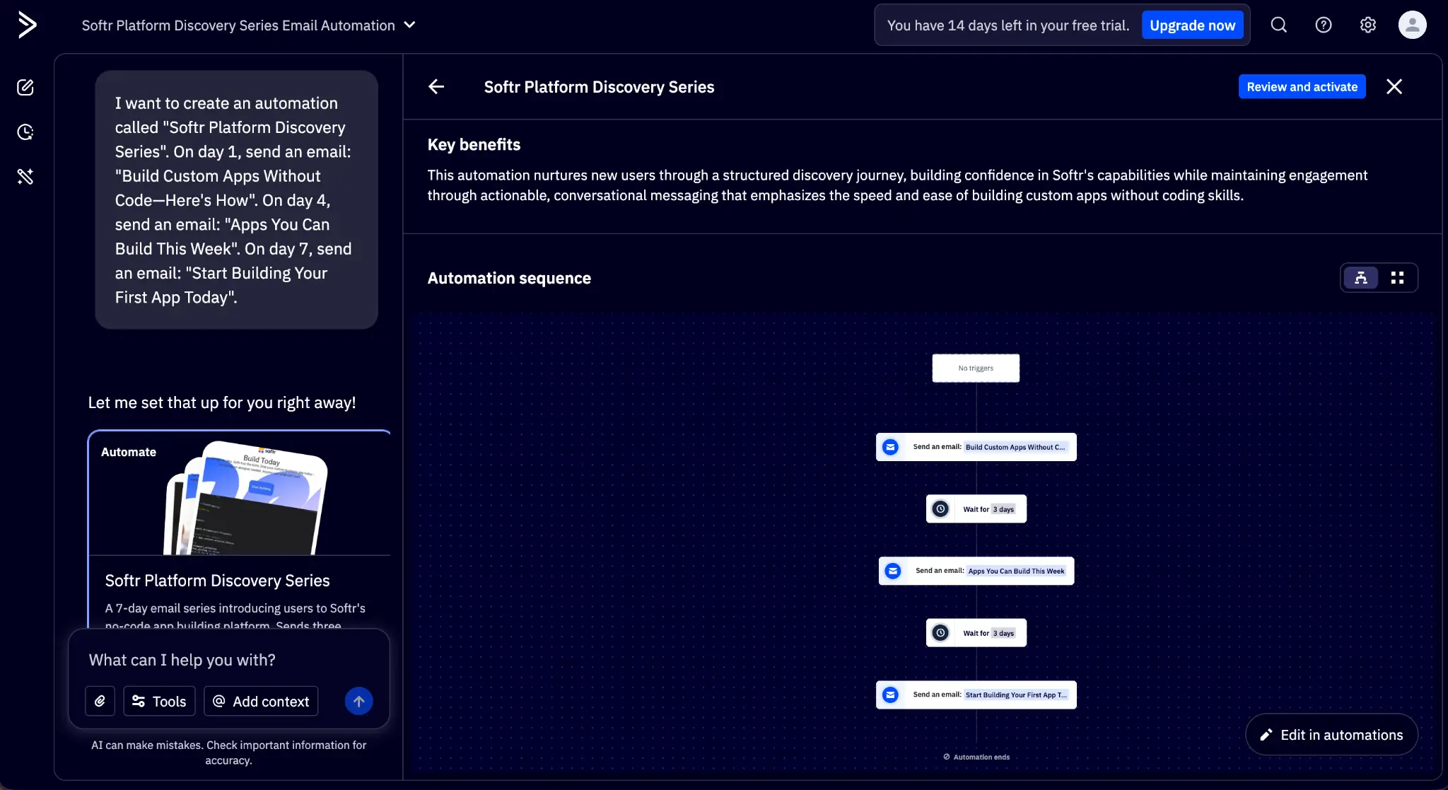 ActiveCampaign interface