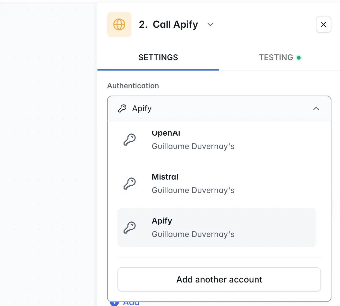 Securely storing and reusing API credentials in Softr workflows