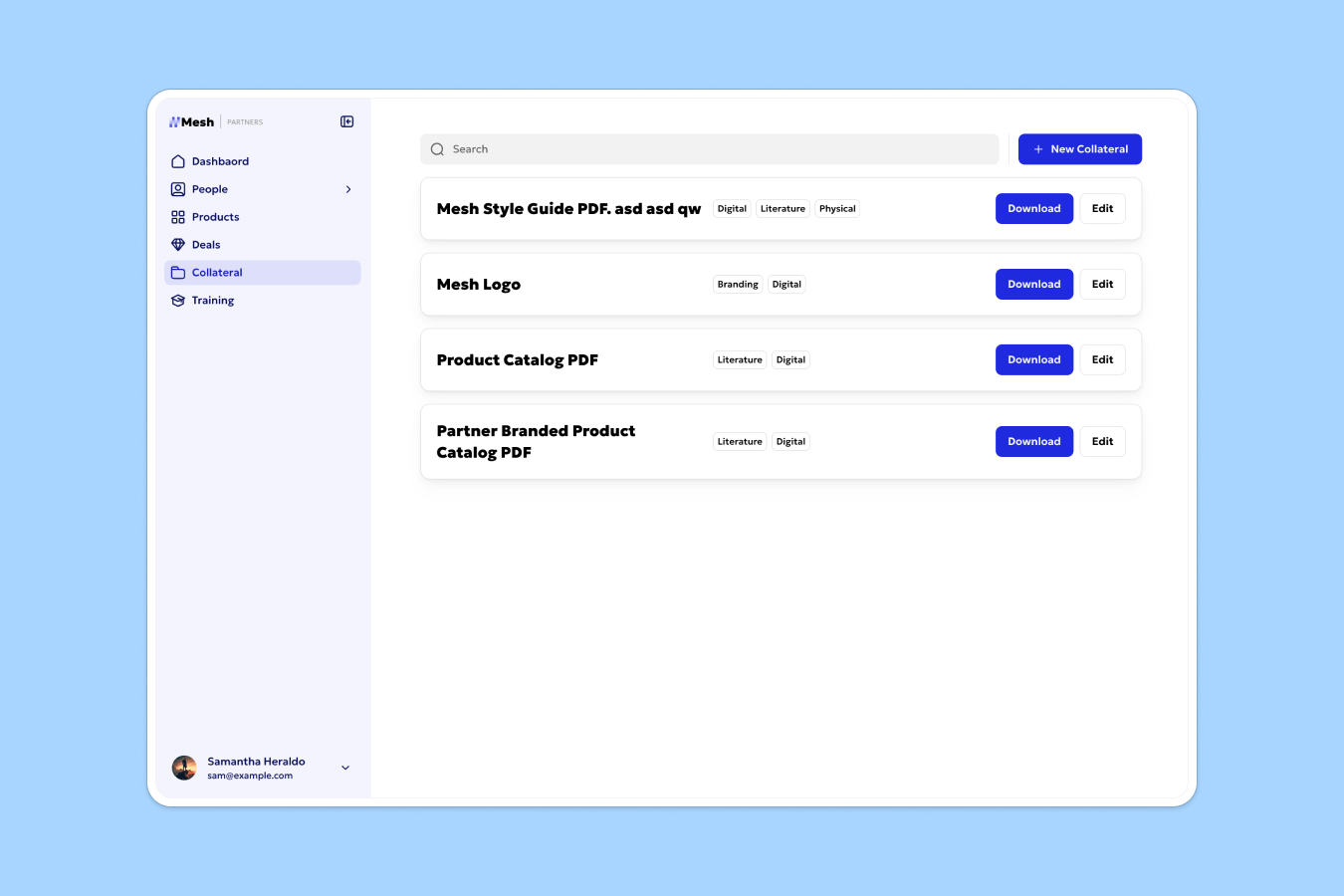 Softr Partner Portal Document and Collateral Library Layout
