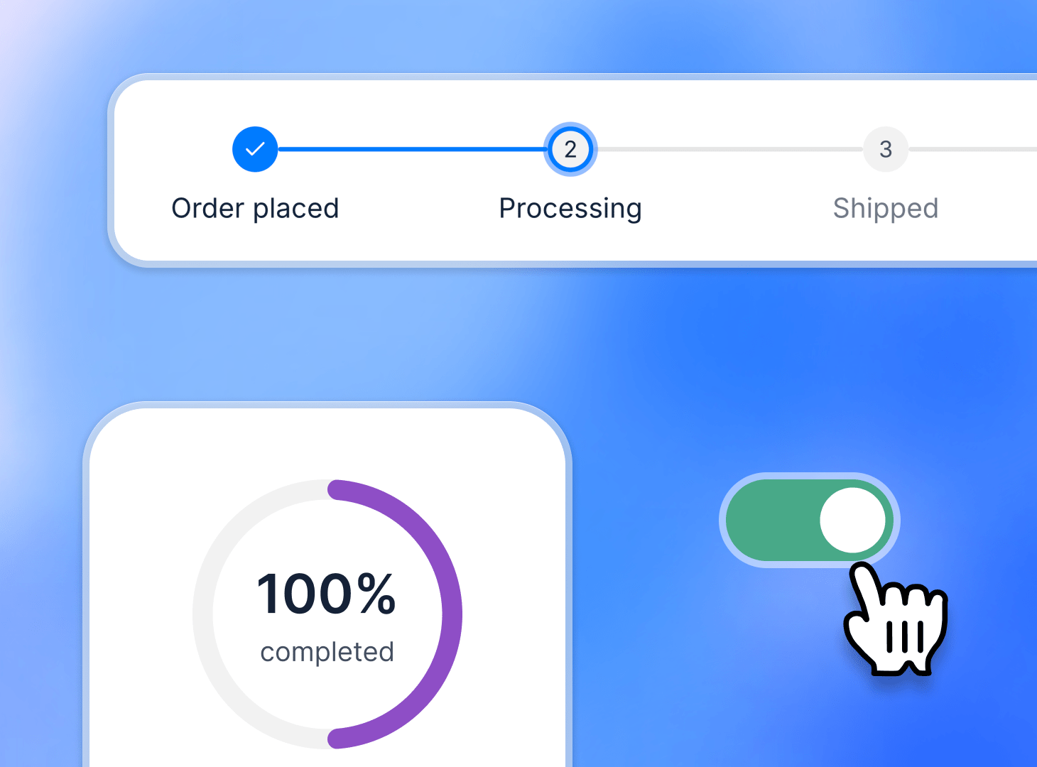 Progress & Toggle fields in apps