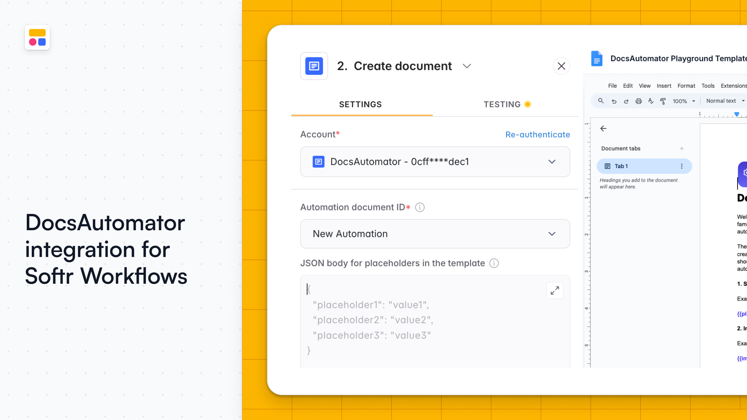DocsAutomator integration for Workflows