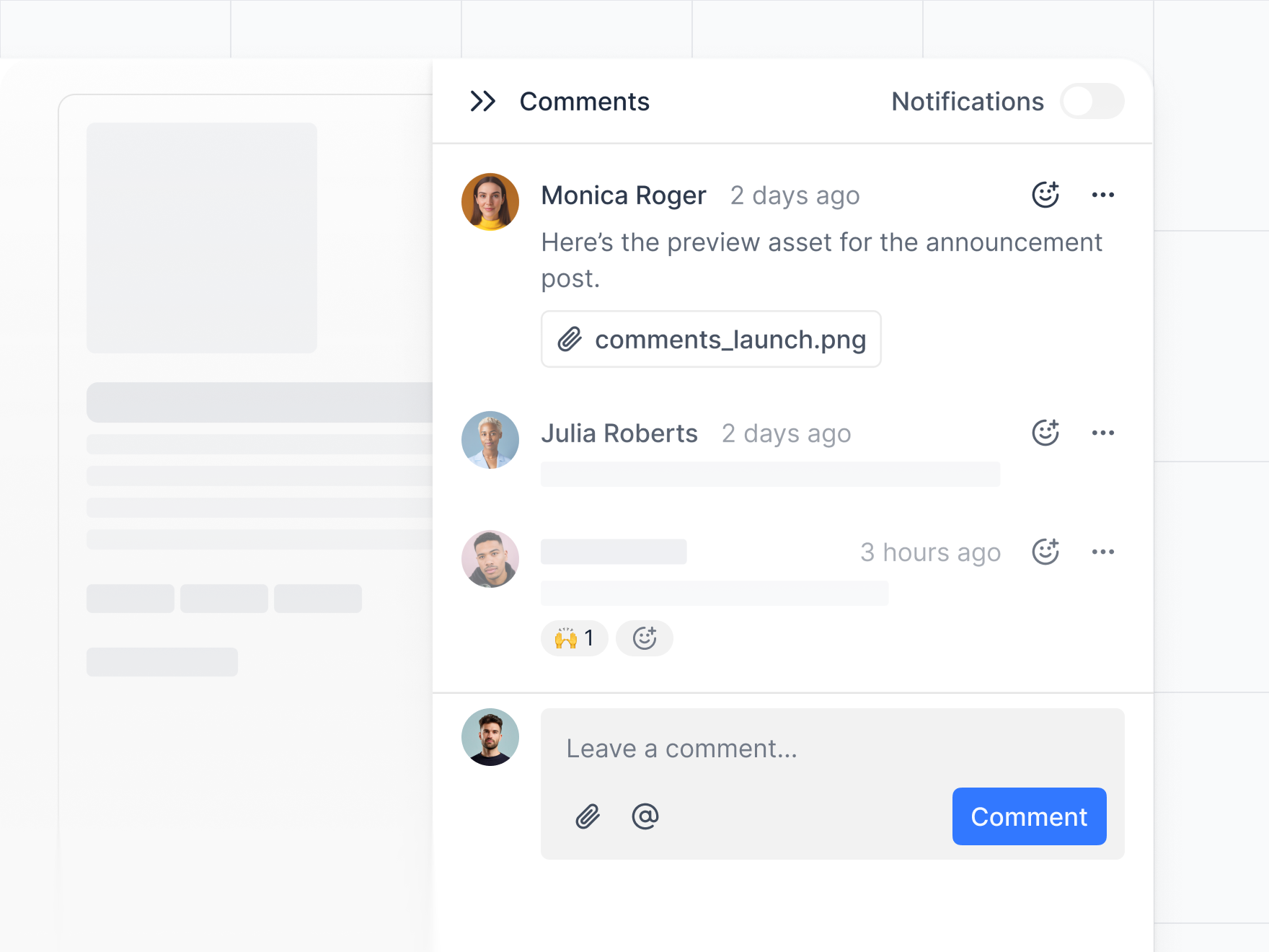 New Comments Block