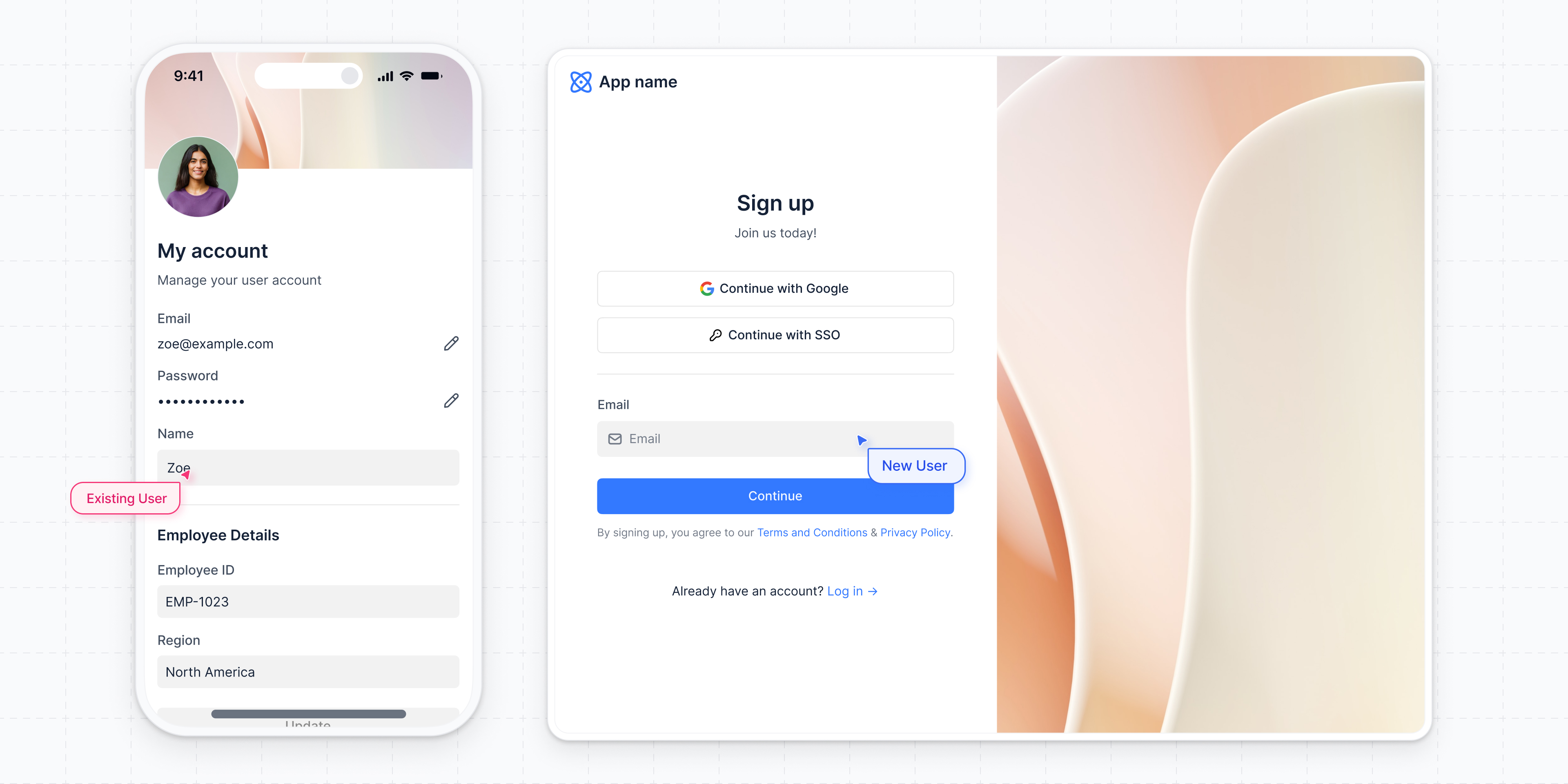 New User Management & Utility Pages