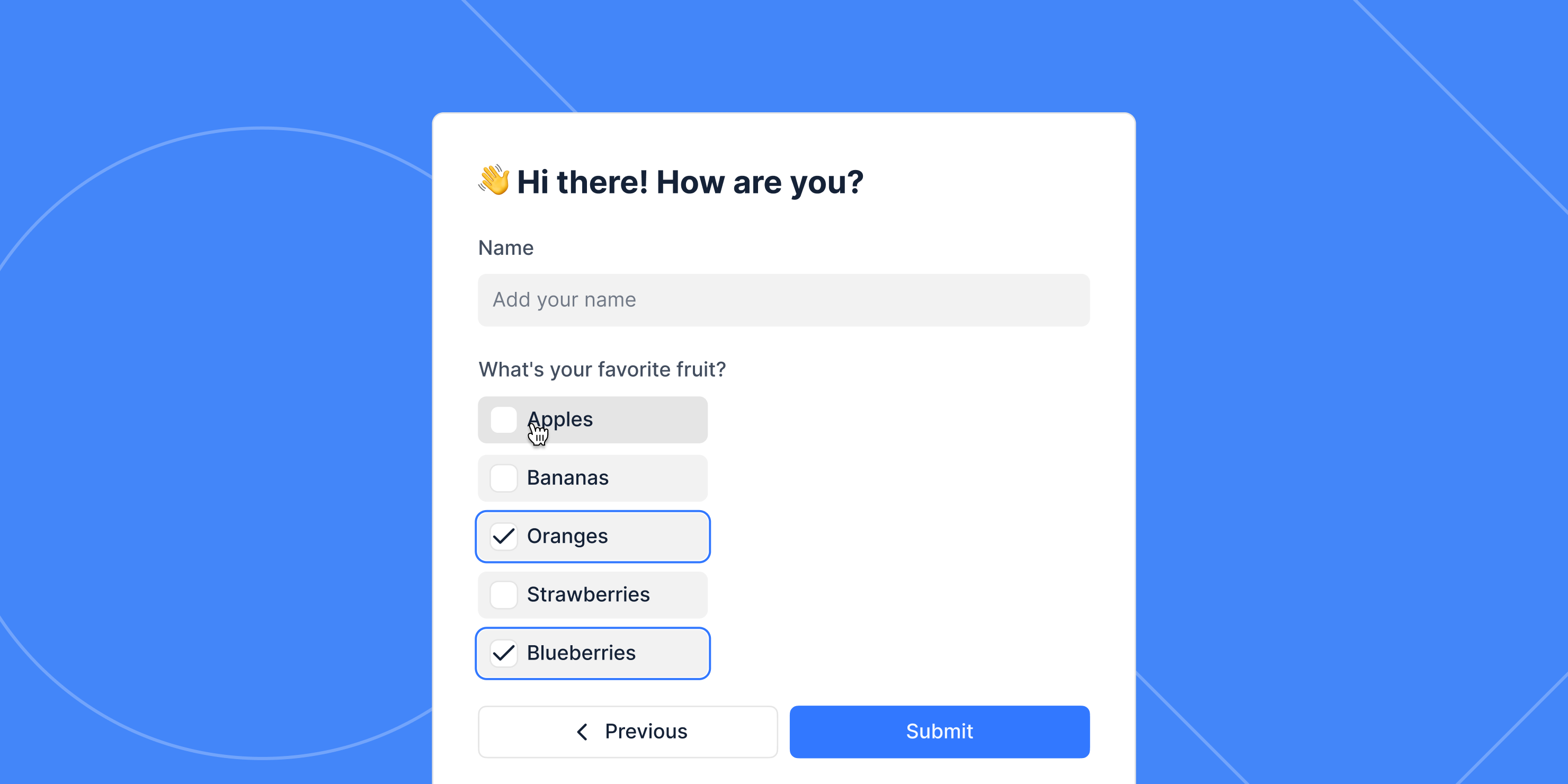 New 'Quick Select' form field