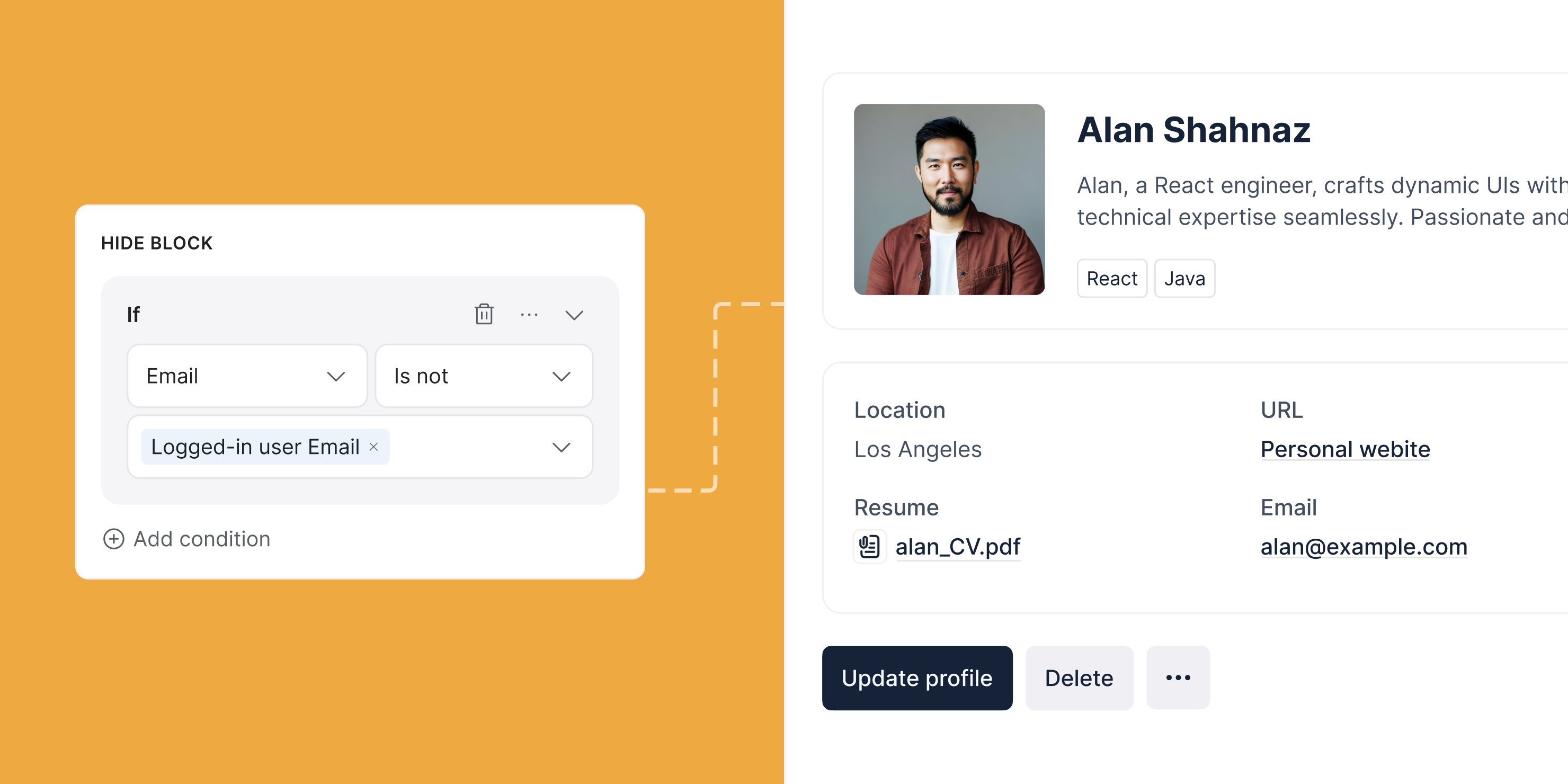 Dynamic Block Visibility on Details Pages