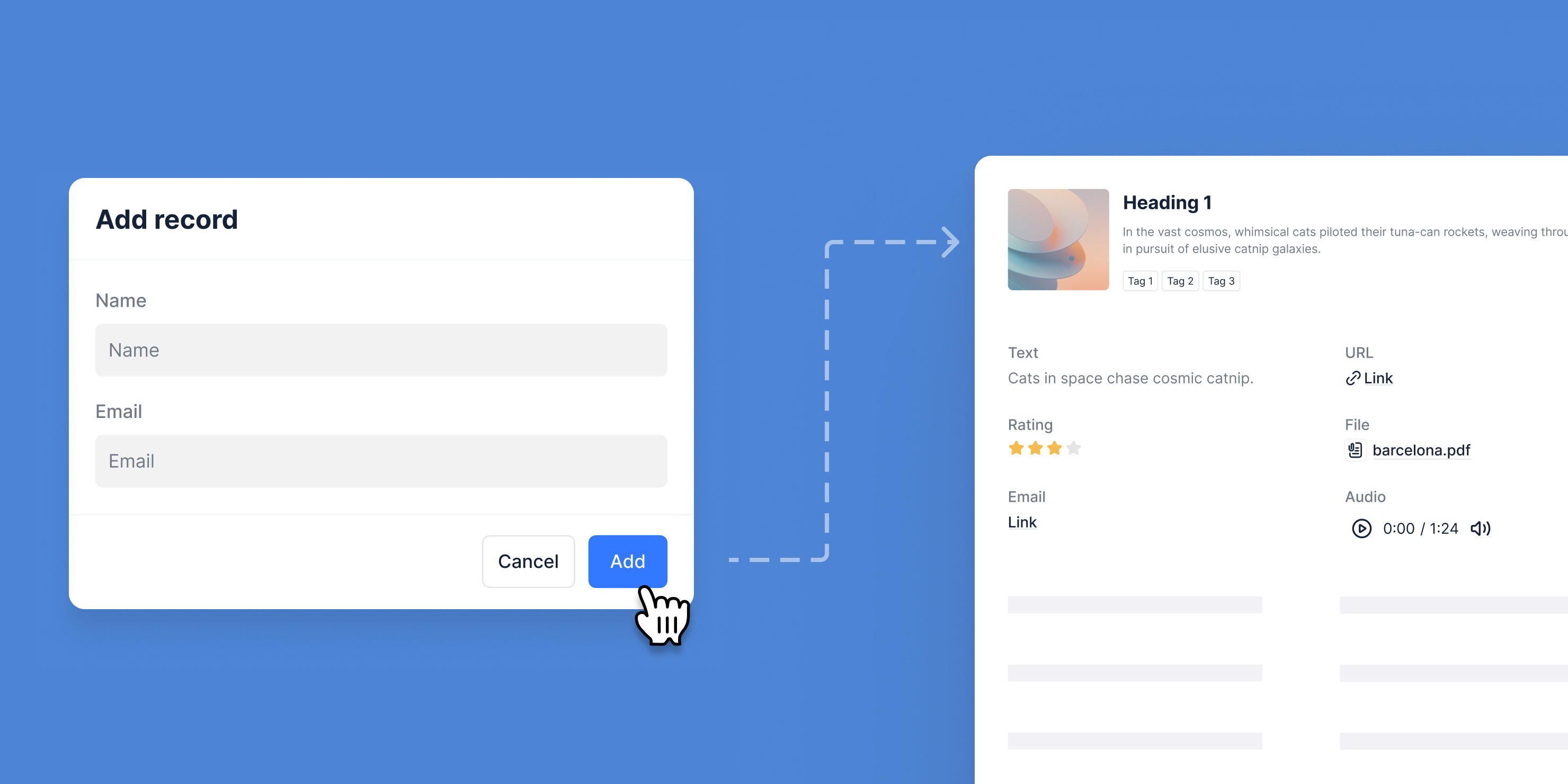 Navigate user to newly created record's details page