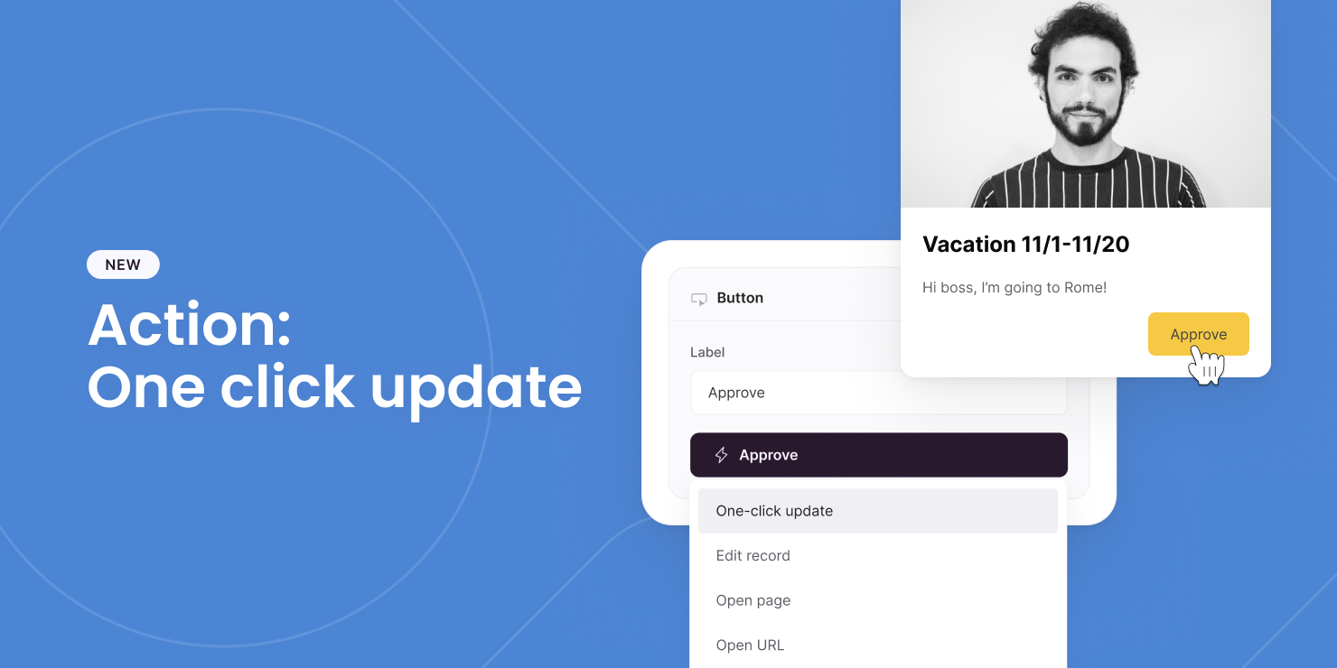 New action: One-click update