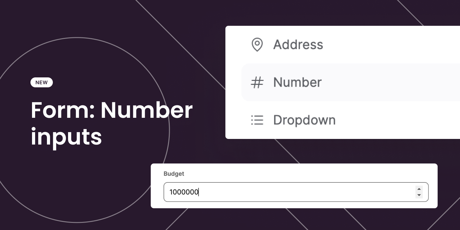 Number inputs on forms