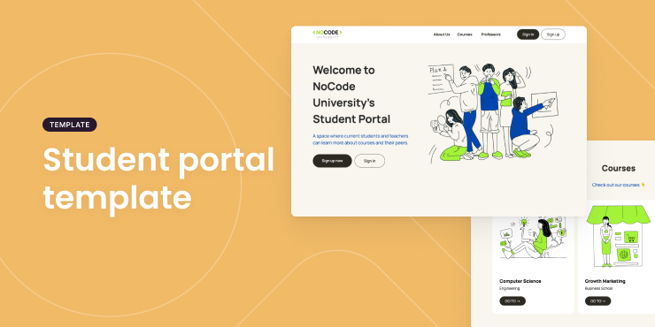 New template: Student portal
