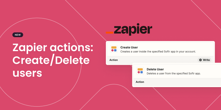 Zapier actions: Create/Delete users