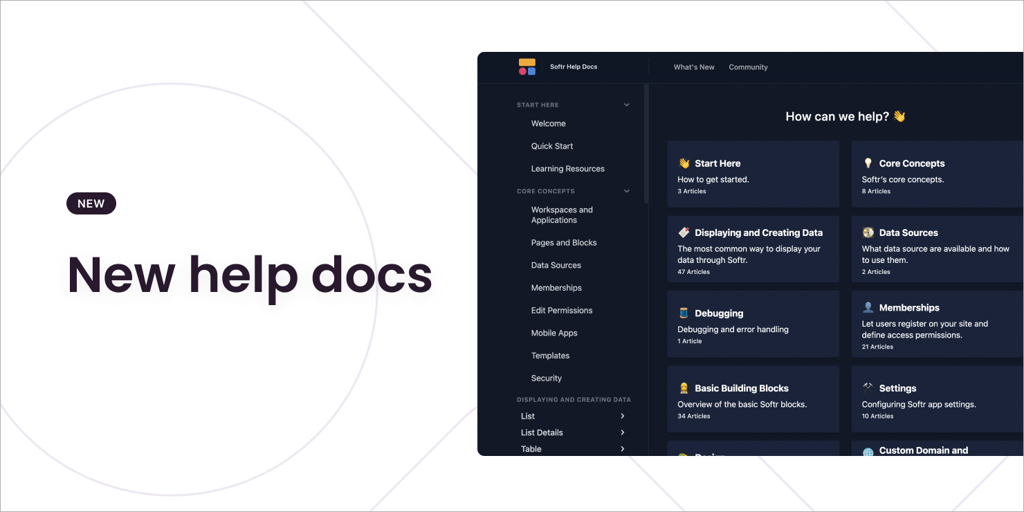 New help docs