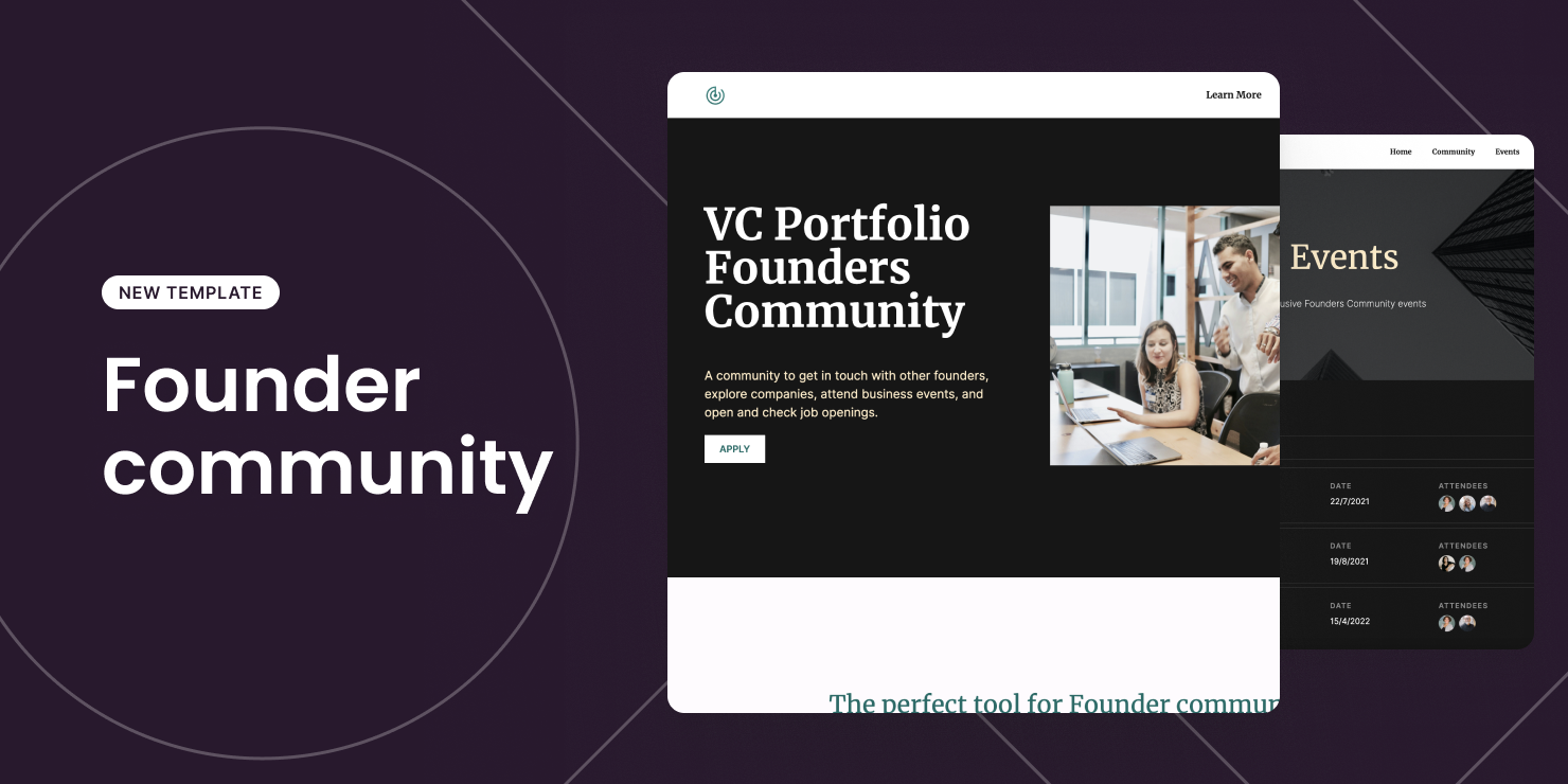 New template: Founder Community