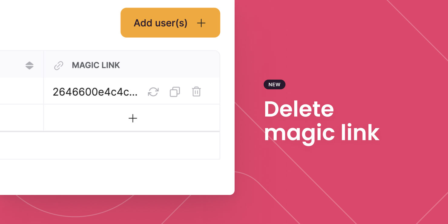 Delete magic link