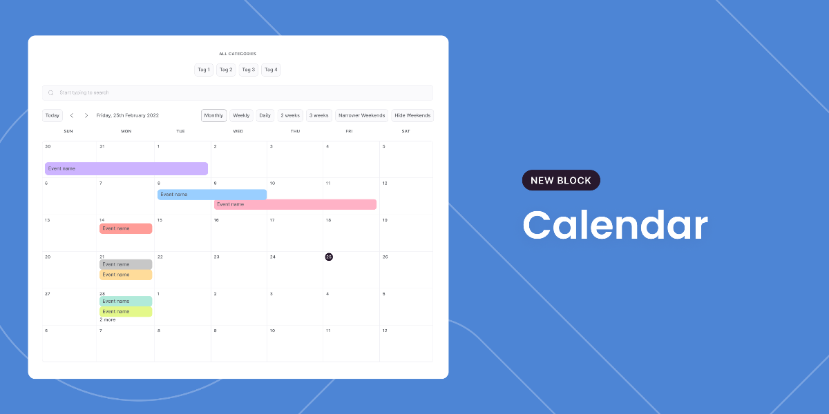 Calendar block